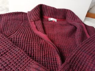 Chaqueta LANA o jersey cremallera DAVO granulado .