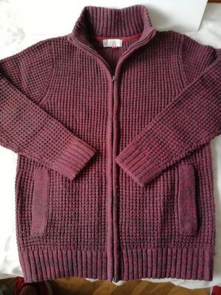 Chaqueta LANA o jersey cremallera DAVO granulado .