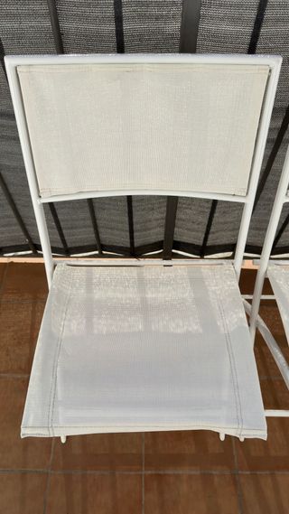 Mesa y 2 Sillas Jardín Cristal y Metal