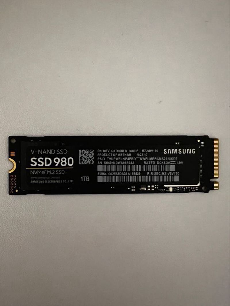 Samsung 980 SSD 1TB NVMe M.2