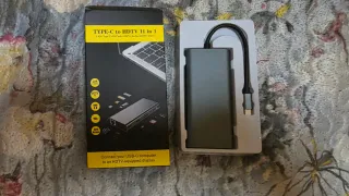 Hub USB-C 11 en 1 HDTV 4K HDMI VGA LAN USB A Audio