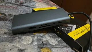 Hub USB-C 11 en 1 HDTV 4K HDMI VGA LAN USB A Audio