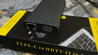 Hub USB-C 11 en 1 HDTV 4K HDMI VGA LAN USB A Audio