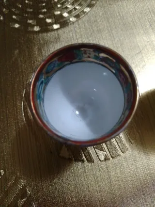 2 copas de porcelana pintadas a mano