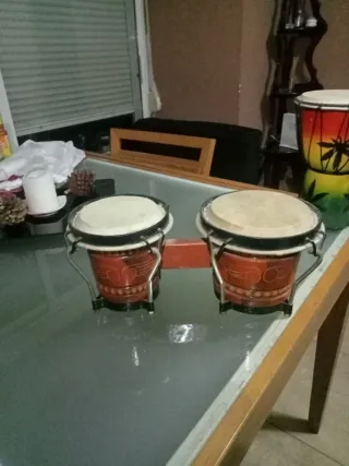 Juego de 3 tambores decorativos