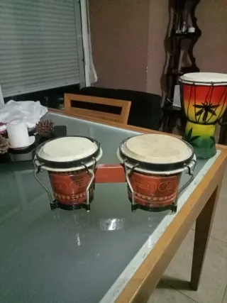 Juego de 3 tambores decorativos