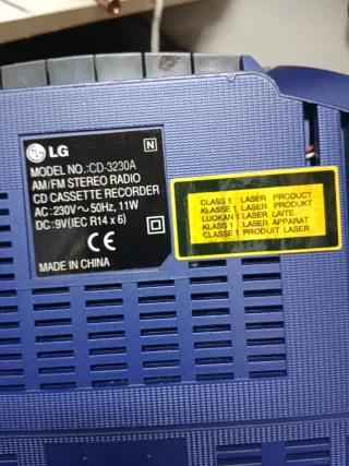 Radio CD Cassette LG Azul/Plata