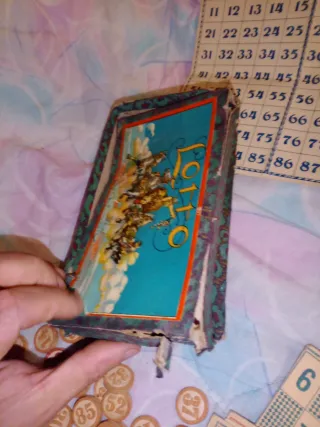 Bingo Antiguo con fichas y tablero