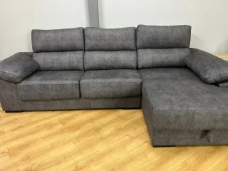 Sofá Chaiselongue Gris Alta Gama