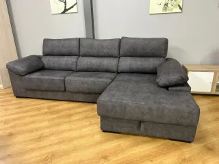 Sofá Chaiselongue Gris Alta Gama
