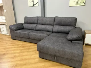 Sofá Chaiselongue Gris Alta Gama