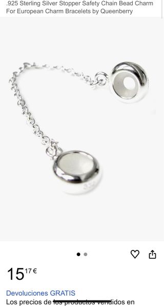 Cadena de seguridad Pandora plata