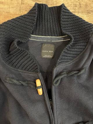 Chaqueta Zara Men Duffle Azul Marino
