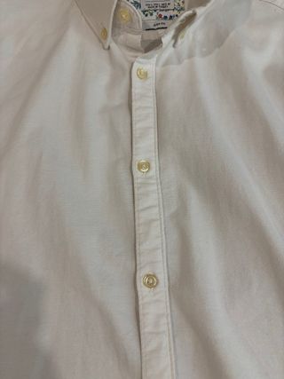 Camisa Zara Algodón Blanca Hombre