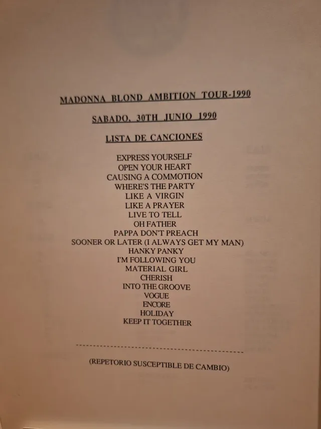 Madonna Blond Ambition Tour Press Kit