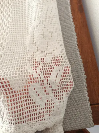 Toalha ou colcha de crochet branca