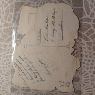 Preciosa postal antigua troquelada J.Ferrandiz