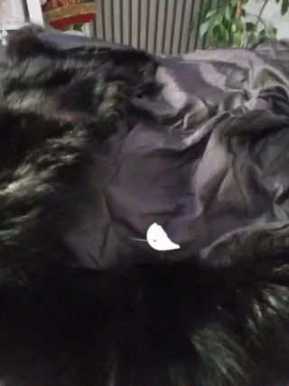 Chaqueta de zorro negra