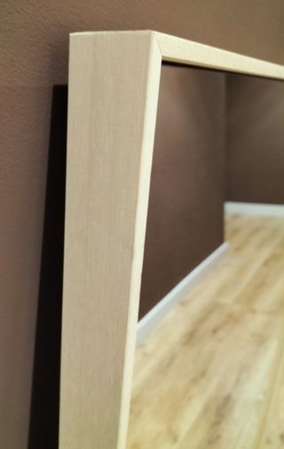 Espejo Marco Madera Beige y Marrón