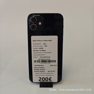Apple iPhone 12 Negro 64GB 353241899023439