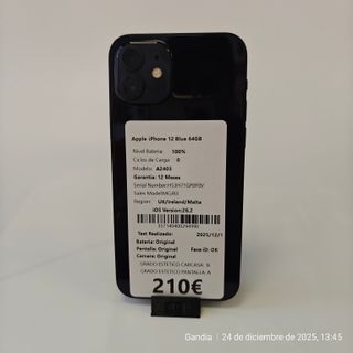 Apple iPhone 12 Azul 64GB 357140400294990