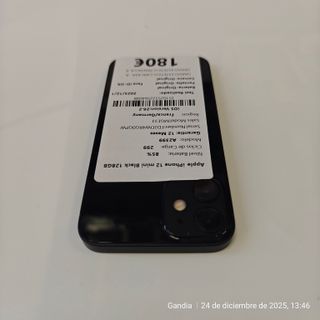 Apple iPhone 12 Mini Negro 128GB 351025522564048