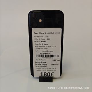 Apple iPhone 12 Mini Negro 128GB 351025522564048