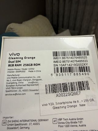 Vivo Y28 256GB Naranja