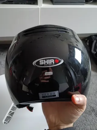 Casco Moto SHIR Negro con Visera