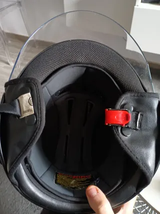 Casco Moto SHIR Negro con Visera