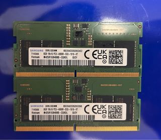 2x Samsung DDR5 SODIMM 8GB 4800MHz