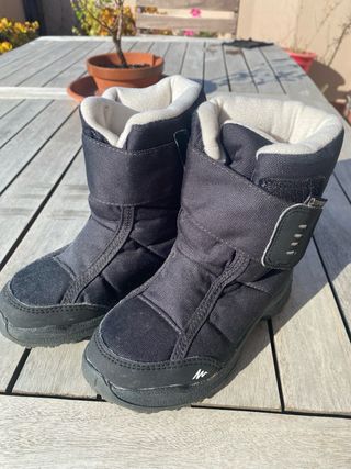 Botas de nieve impermeables con velcro talla 28