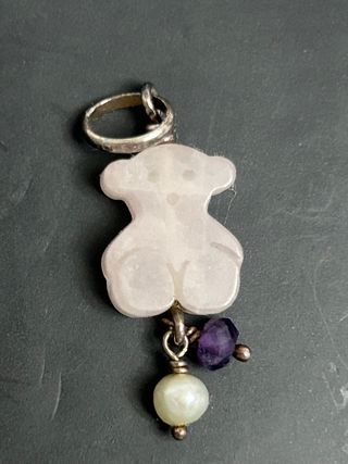 Colgante Oso Tous Rosa y Plata