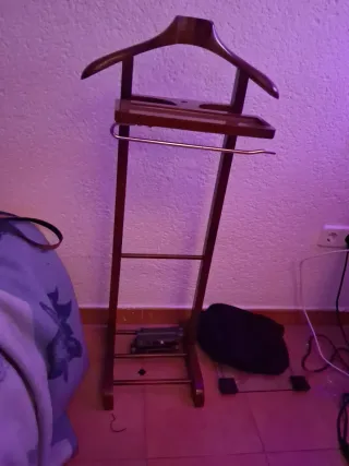 Galán de noche vintage madera y metal