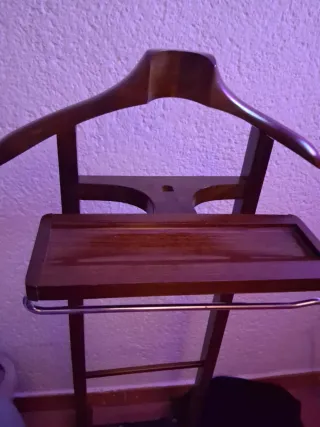 Galán de noche vintage madera y metal