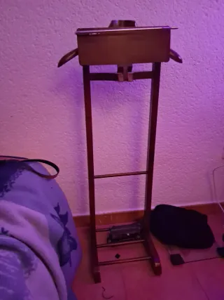 Galán de noche vintage madera y metal