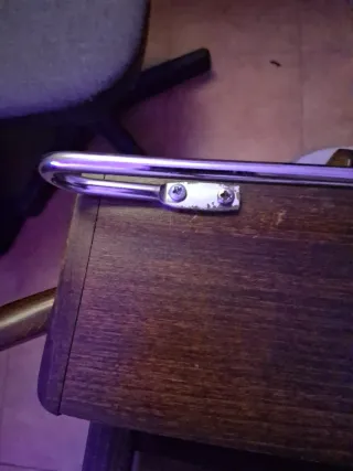 Galán de noche vintage madera y metal