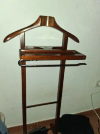 Galán de noche vintage madera y metal