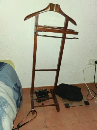 Galán de noche vintage madera y metal