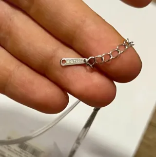 Collana fiore menta acciaio argentato