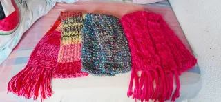 Lote 3 bufandas tejidas