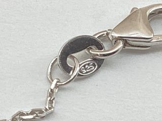 collar plata 925mm con piedra con circonita 21.5cm