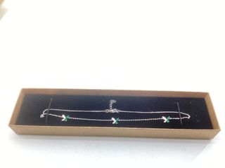 collar plata 925mm con piedra con circonita 21cm