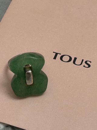 Anillo Oso Tous Verde y Plata