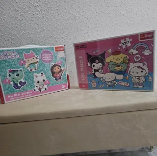 Lote 2 Puzzles Trefl: Gabby's Dollhouse y Hello Ki
