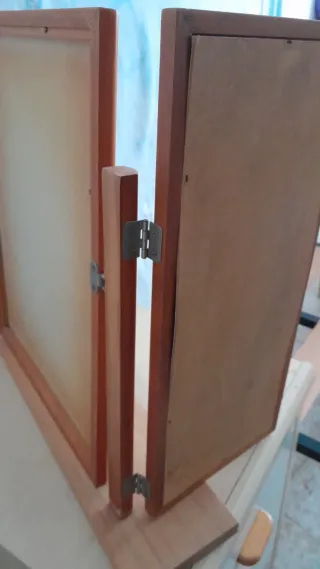 3 Espejos tocador plegables madera