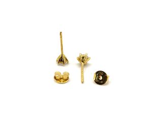 pendientes oro 18k con piedra con circonita