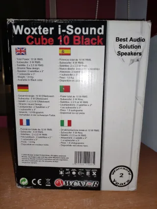 Altavoces Woxter i-Sound Cube 10 Negro