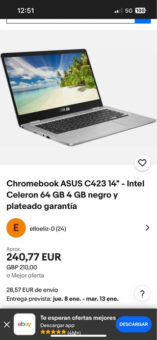 Portátil Asus Plata