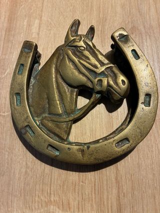 Llamador puerta herradura caballo latón nuevo
